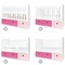 Modular Baby bed 70x140cm COLORFLEX sweet pink-pink