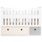 Modular Baby bed 70x140cm COLORFLEX white wash-pearl grey