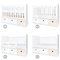 Modular Baby bed 70x140cm COLORFLEX white-white wash