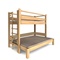 NEW Etagenbett Twin-over-full untere barriere 90-140x200cm DESTYLE de Breuyn natürlich