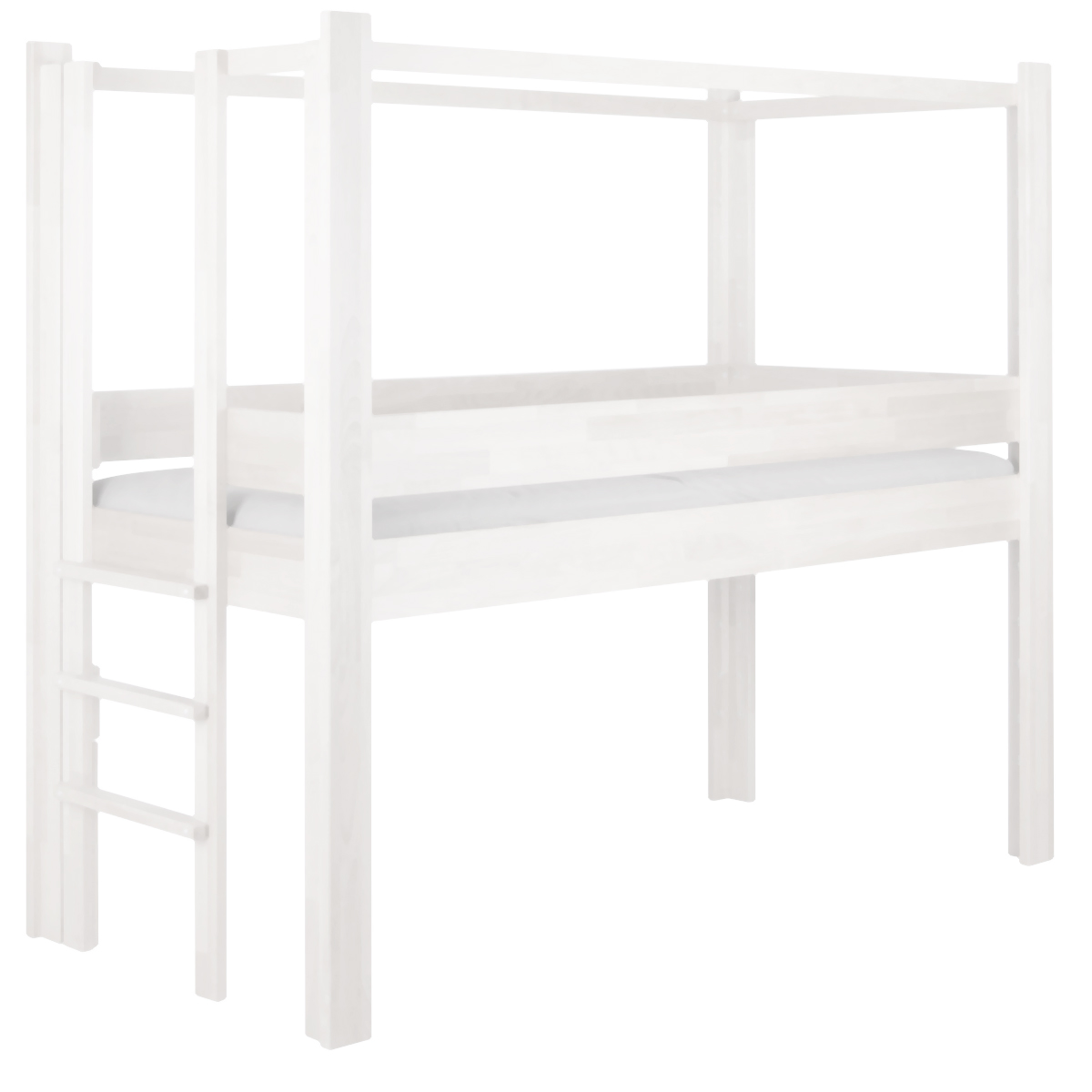 NEW Mitwachsendes Bett 90x200cm 5 in 1 Leiter Kurzseite DESTYLE de Breuyn weiß lackiert