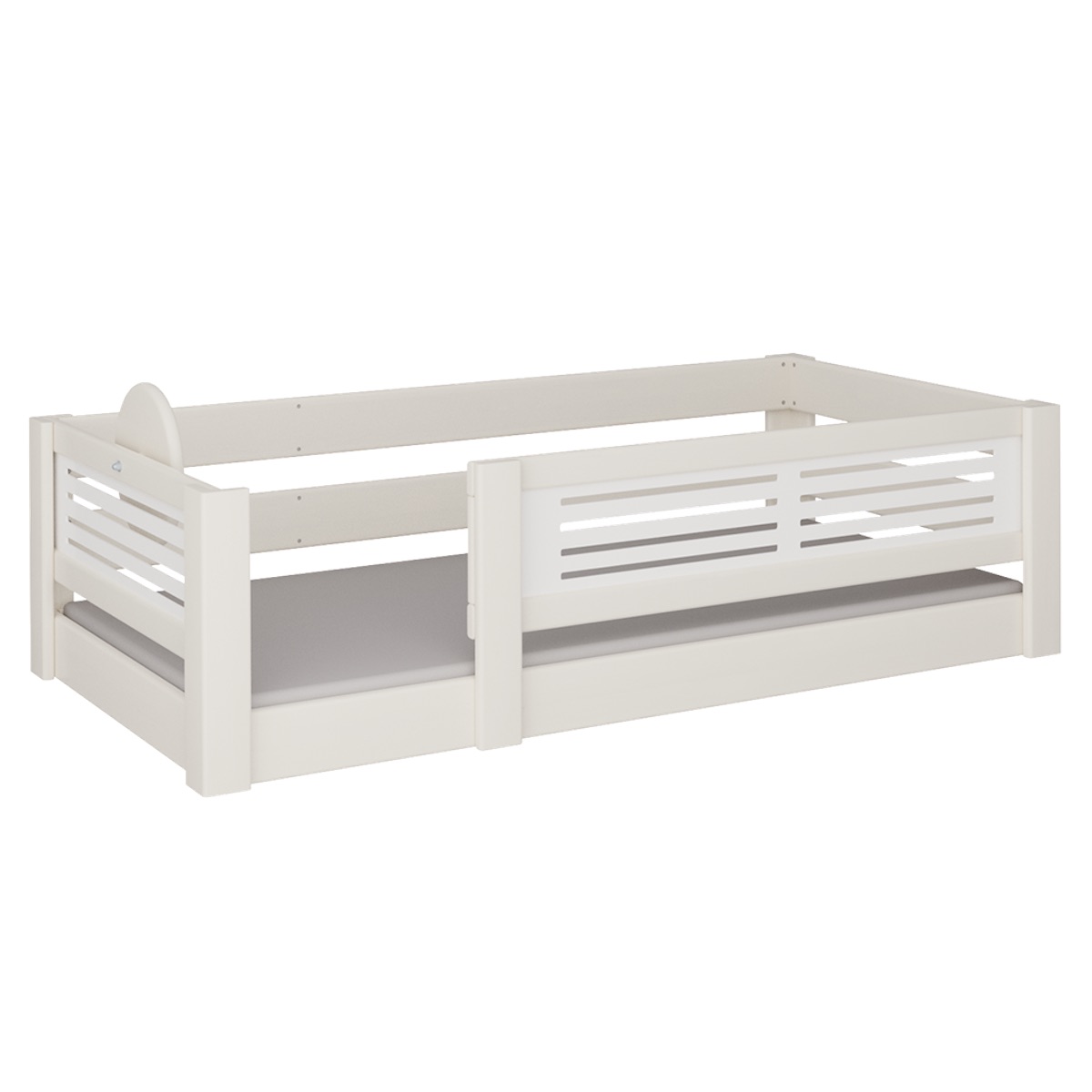 Niedriges Bett Tatü DELUXE de Breuyn geweißt