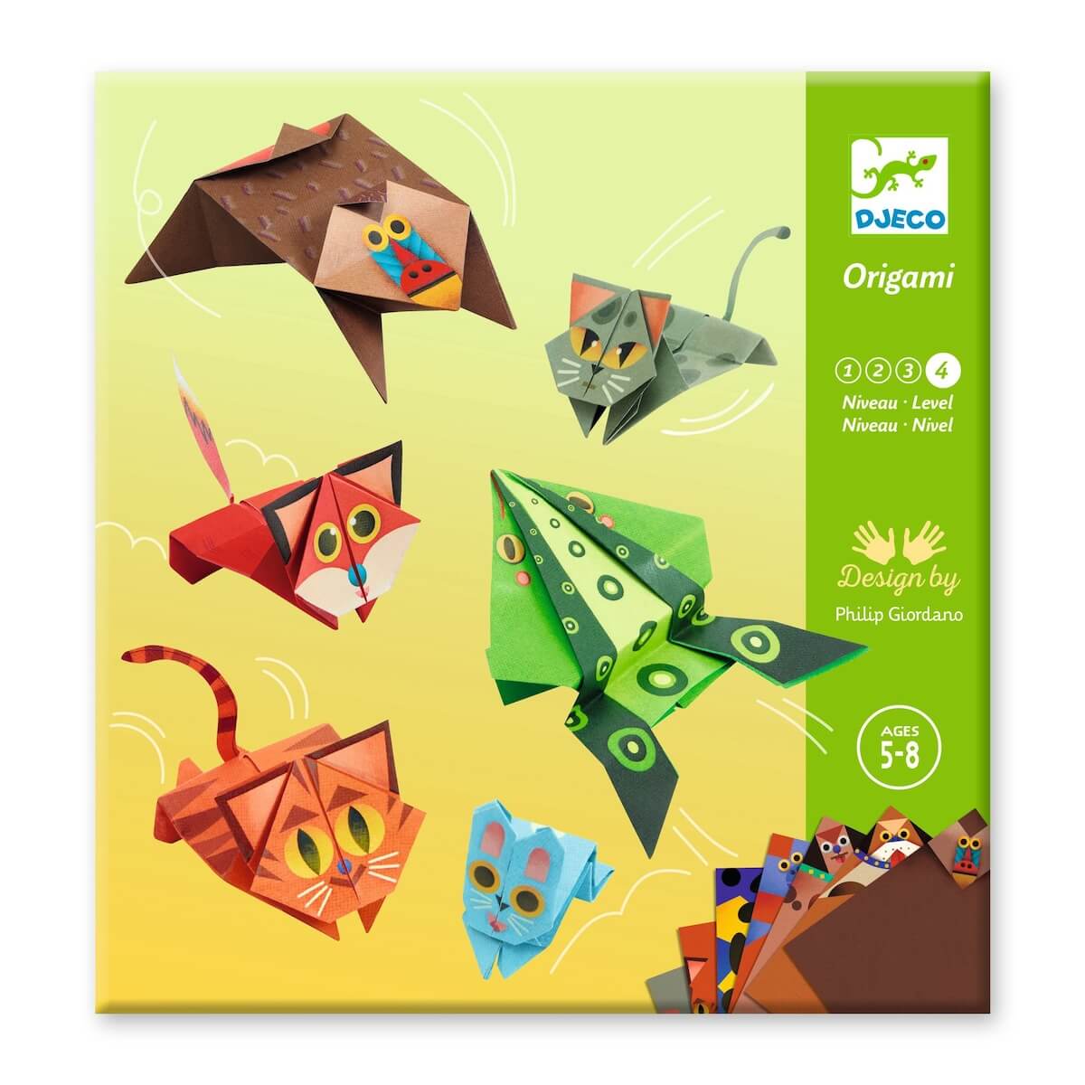Origami ANIMALES SALTARINES Djeco