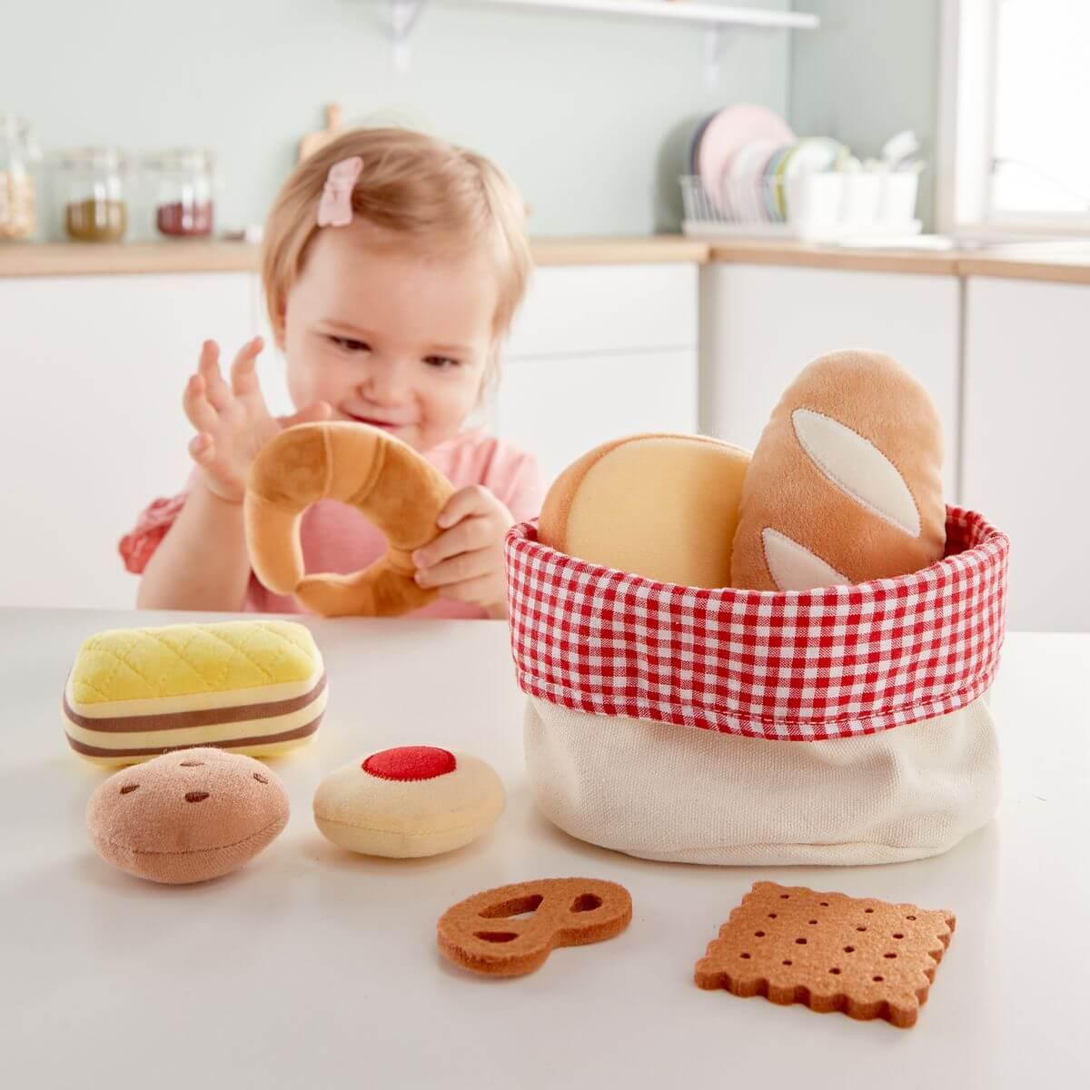 Pan-repostería fieltro-8U CESTA PAN Hape