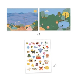Pegatinas gruesas reutilizables VERANO Djeco
