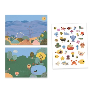 Pegatinas gruesas reutilizables VERANO Djeco