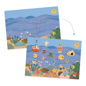 Pegatinas gruesas reutilizables VERANO Djeco