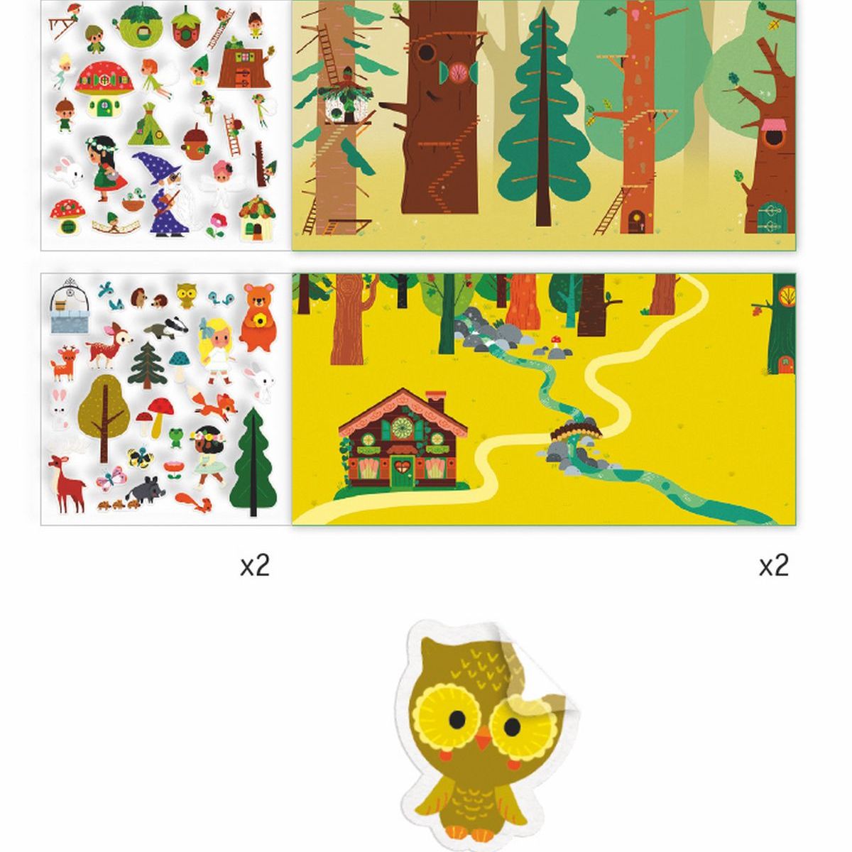 Pegatinas historias EL BOSQUE MÁGICO Djeco