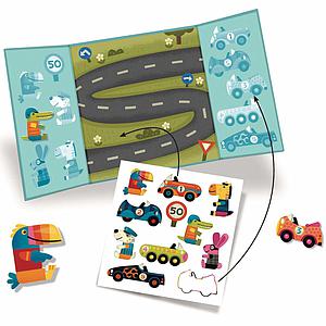 Pegatinas reutilizables LOS AUTOS Djeco