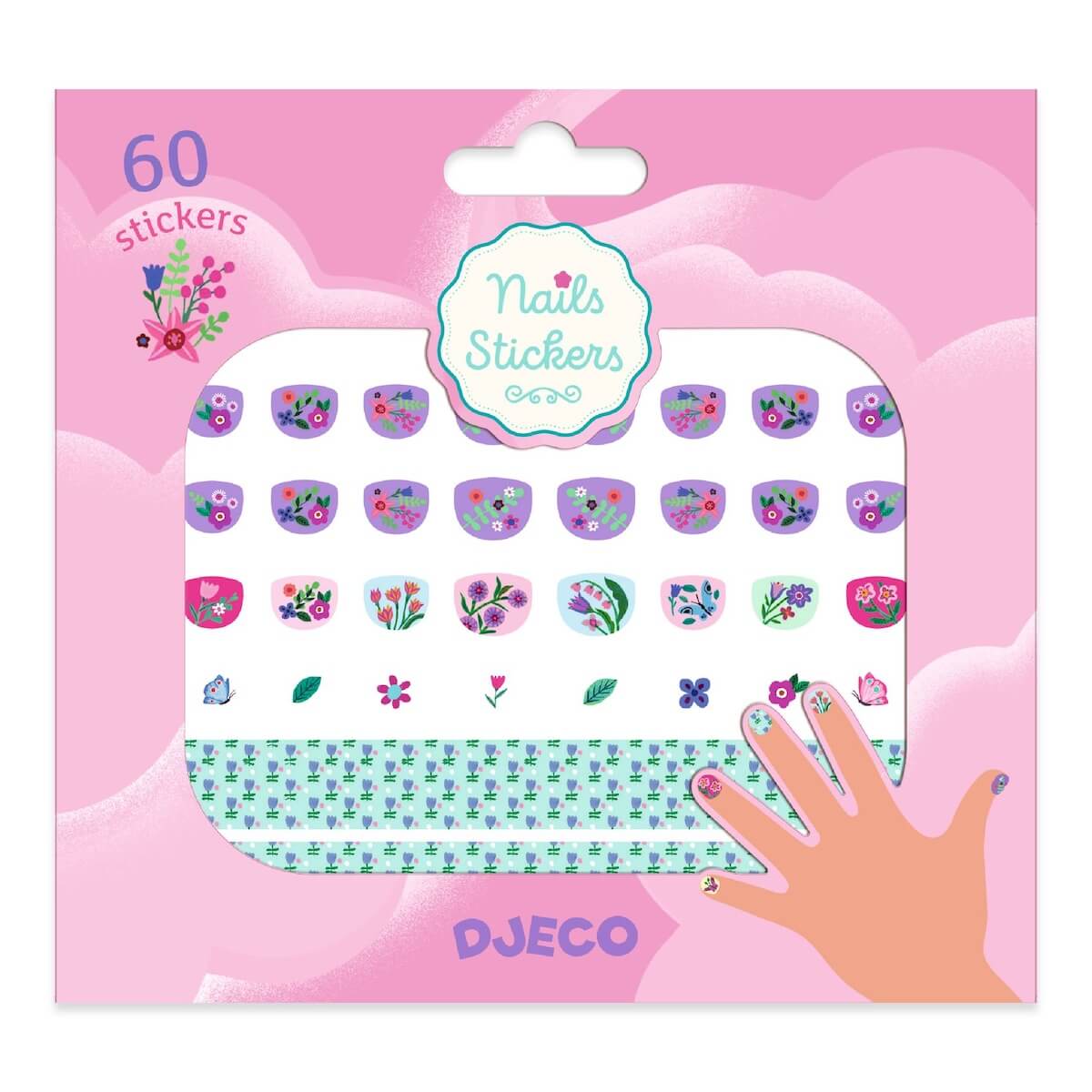 Pegatinas uñas FLORES Djeco