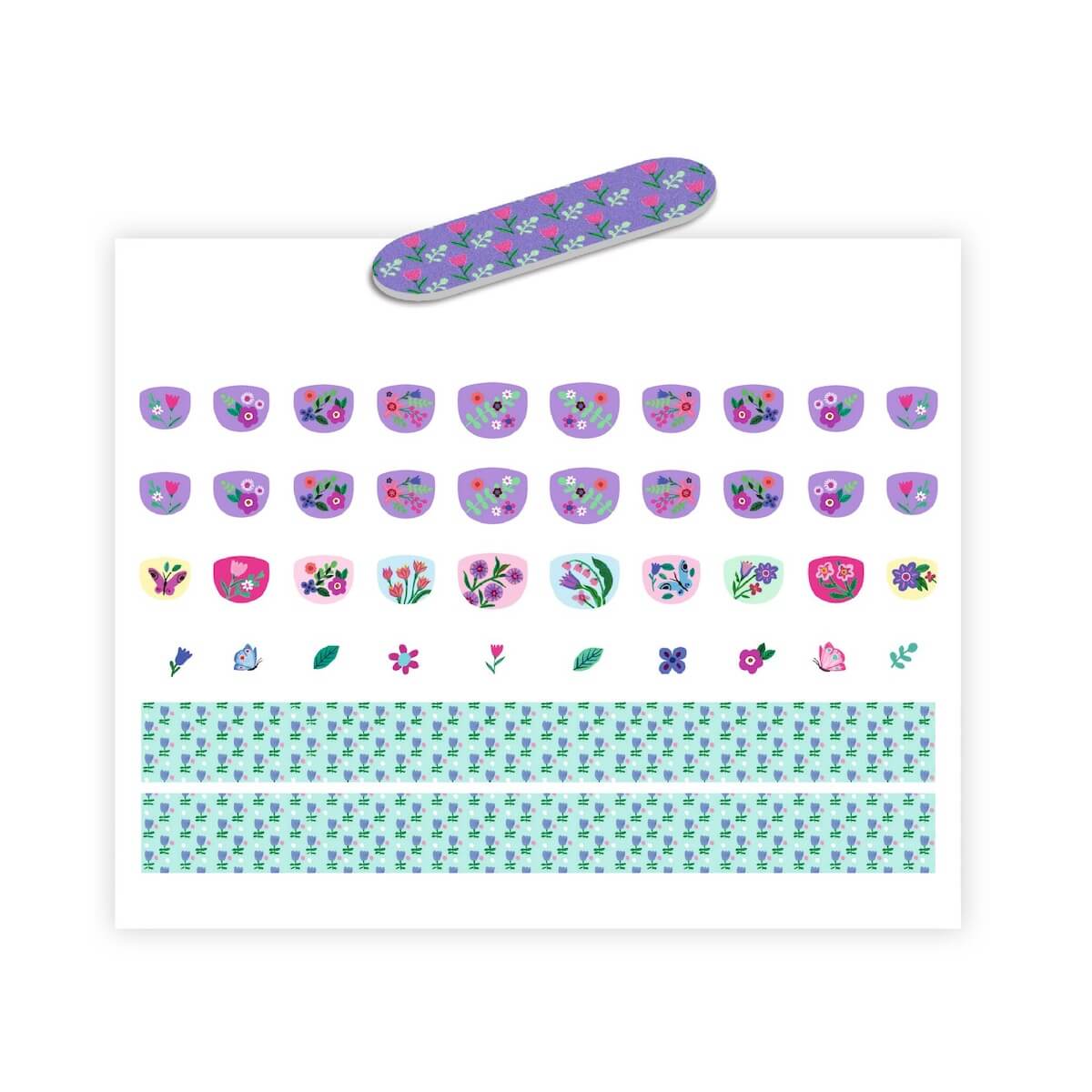 Pegatinas uñas FLORES Djeco