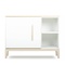 Petit meuble 1 porte 2 niches NADO Curve finition frêne white