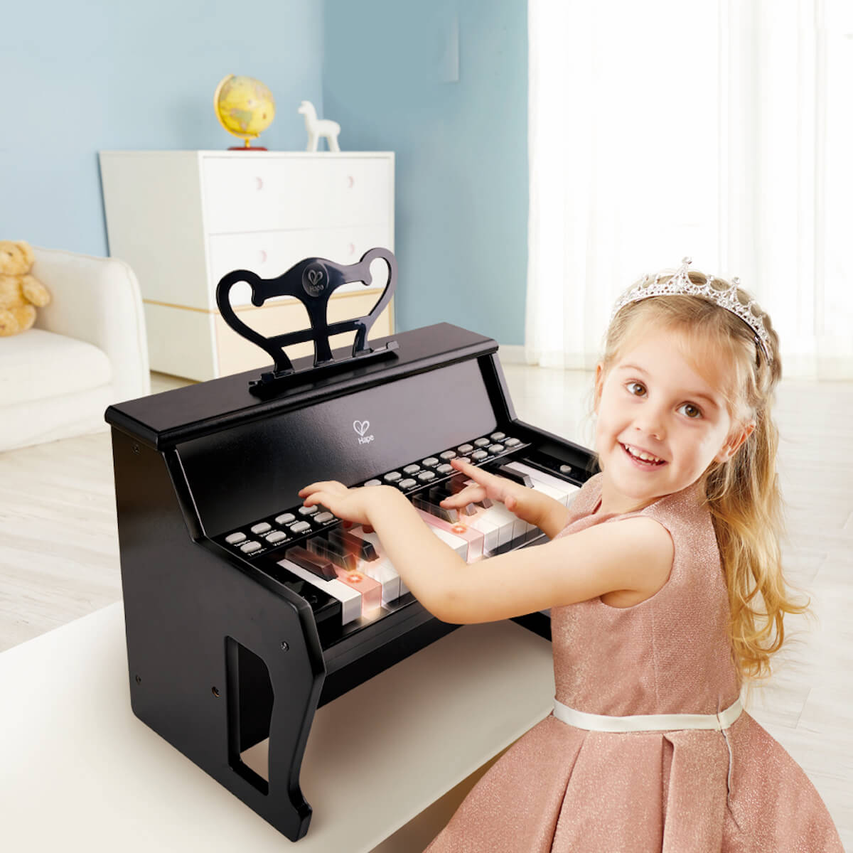 Piano luminoso LEARN WITH LIGHTS Hape negro