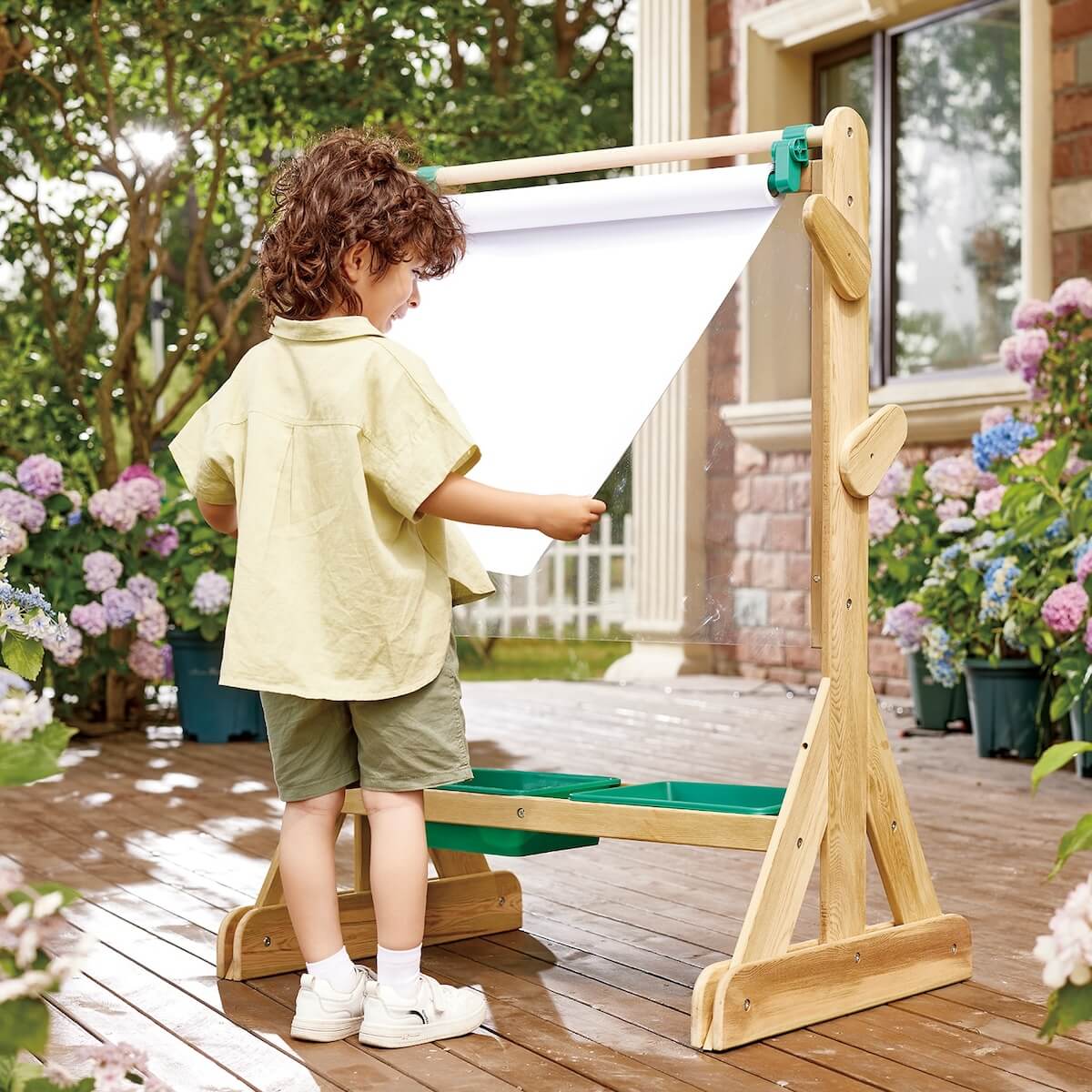 Pizarra caballete exterior Hape