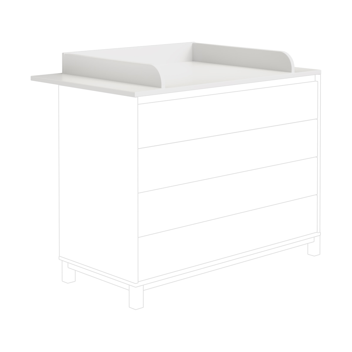 Plan à langer pour commode OLLI Paidi blanc