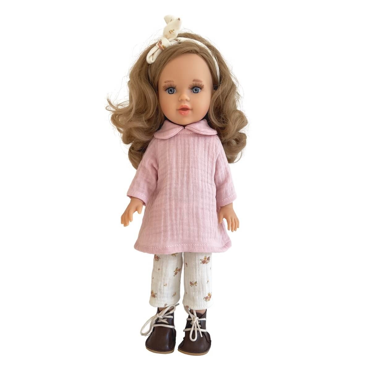 Poppe 40cm EMILIA Bobble rosa