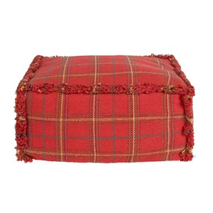 Pouf 40x40x20cm HANDLOOM Wouf wouf Lorena Canals mapple red