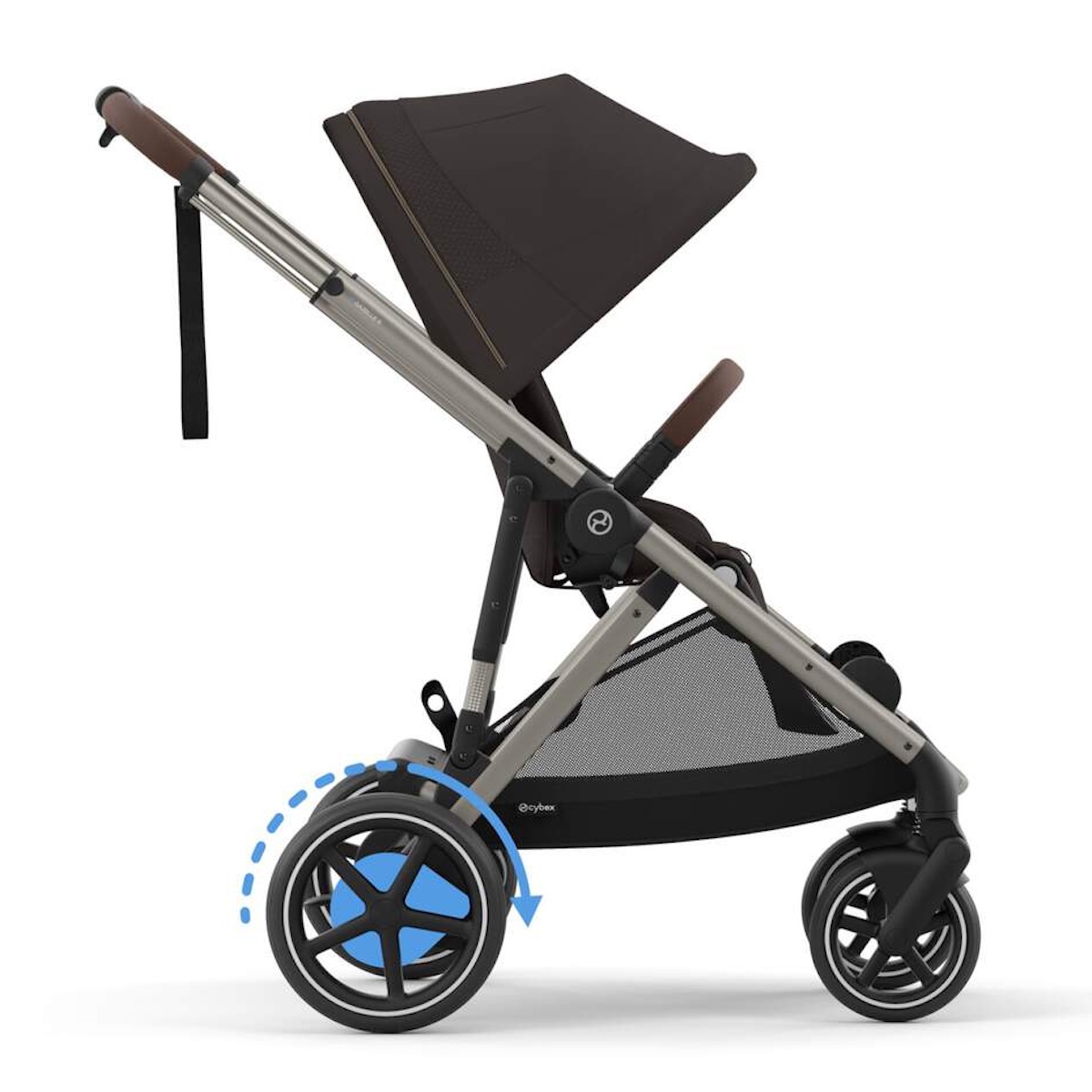 Poussette complète eGAZELLE S Cybex Taupe Chocolate Brown