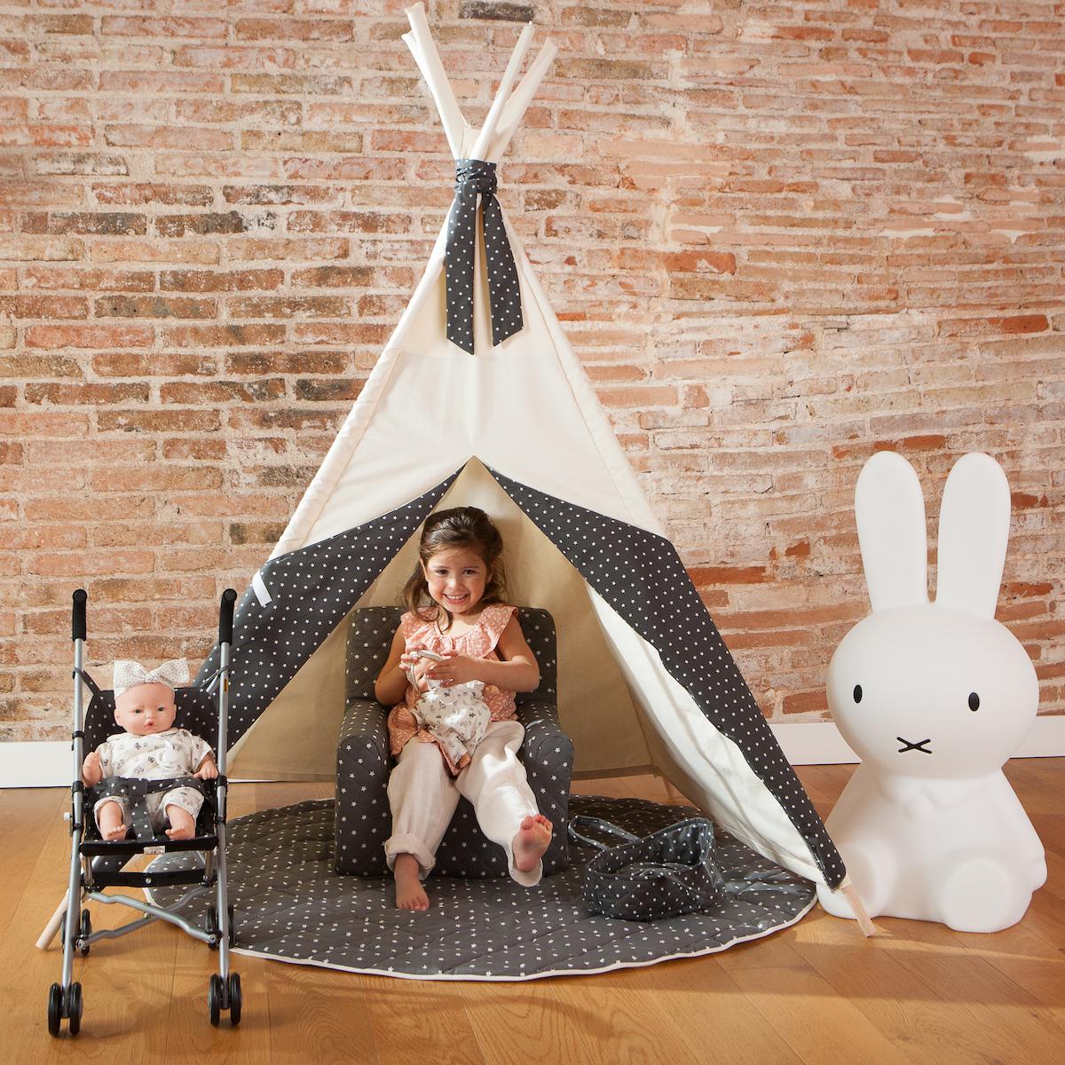 Puppenbuggy STARS grau