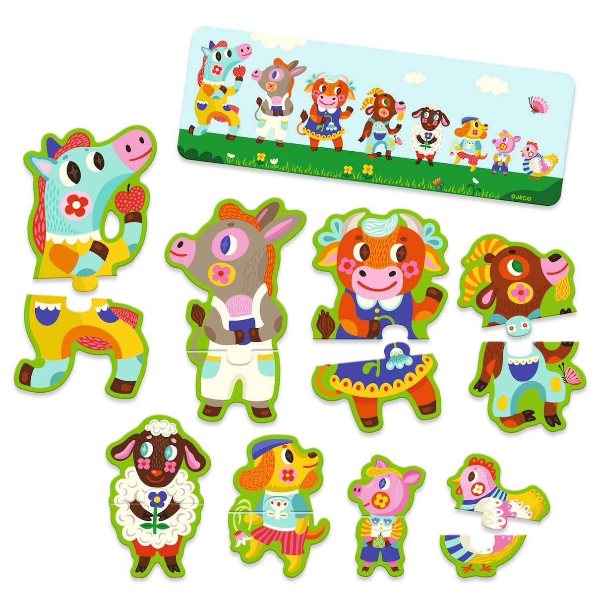 Puzzle 16pzs GRANDES Y PEQUEÑOS EN LA GRANJA Djeco