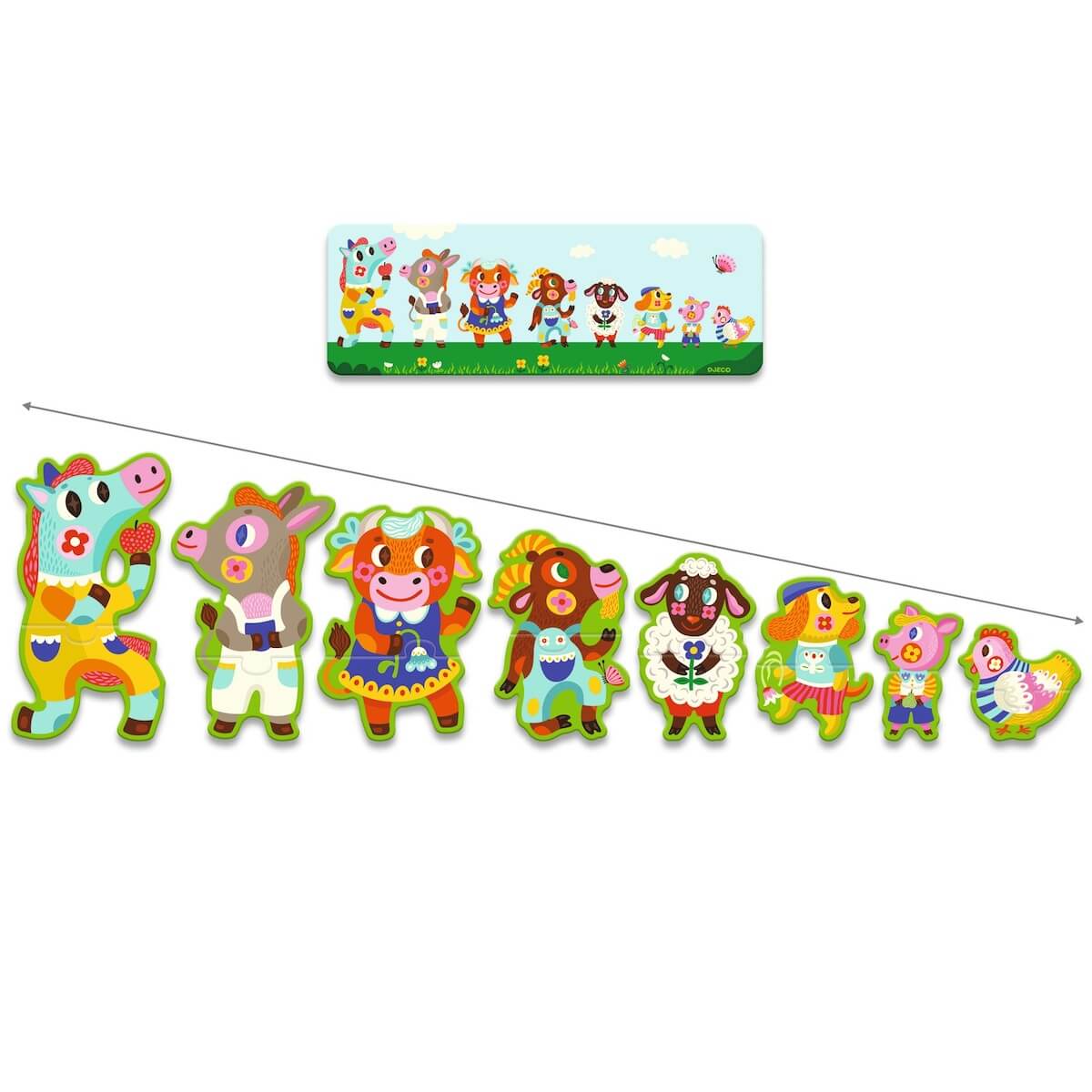 Puzzle 16pzs GRANDES Y PEQUEÑOS EN LA GRANJA Djeco
