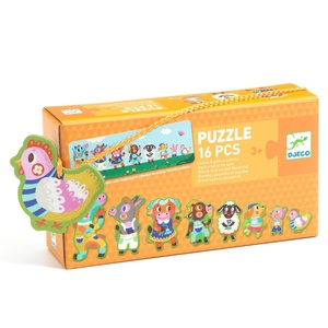 Puzzle 16pzs GRANDES Y PEQUEÑOS EN LA GRANJA Djeco