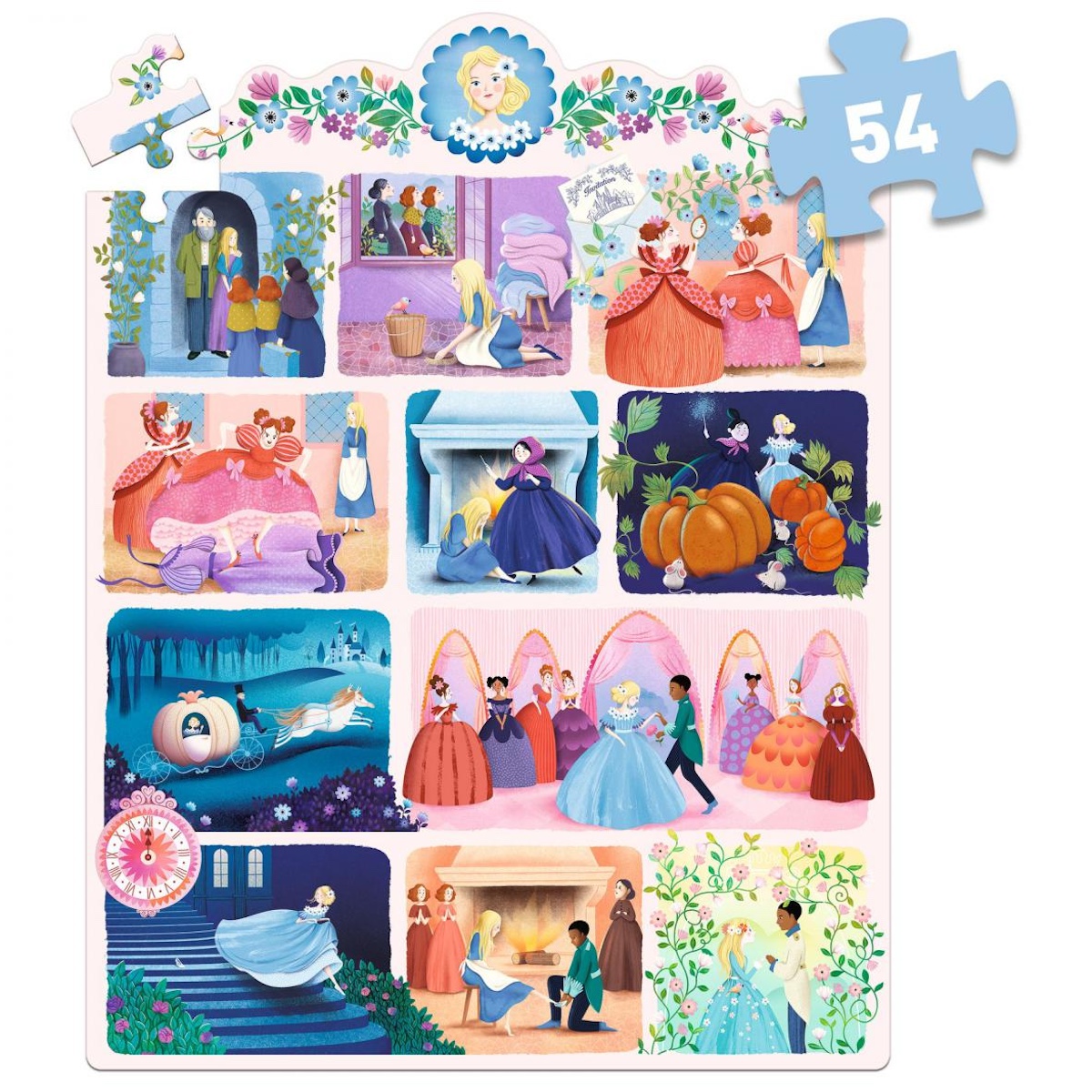 Puzzle cuento 54pzs CENICIENTA Djeco