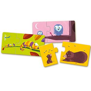 Puzzle dúo +2Y 12pcs MAMÁ Y BEBÉ Djeco