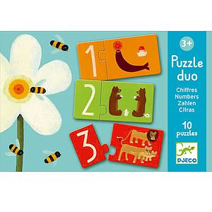 Puzzle duo +3Y 10pcs NÚMEROS Djeco