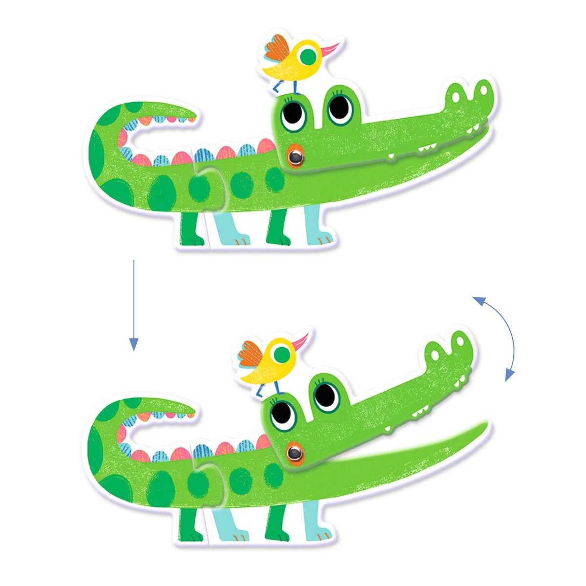 Puzzle Duo ANIMALES ARTICULADOS Djeco