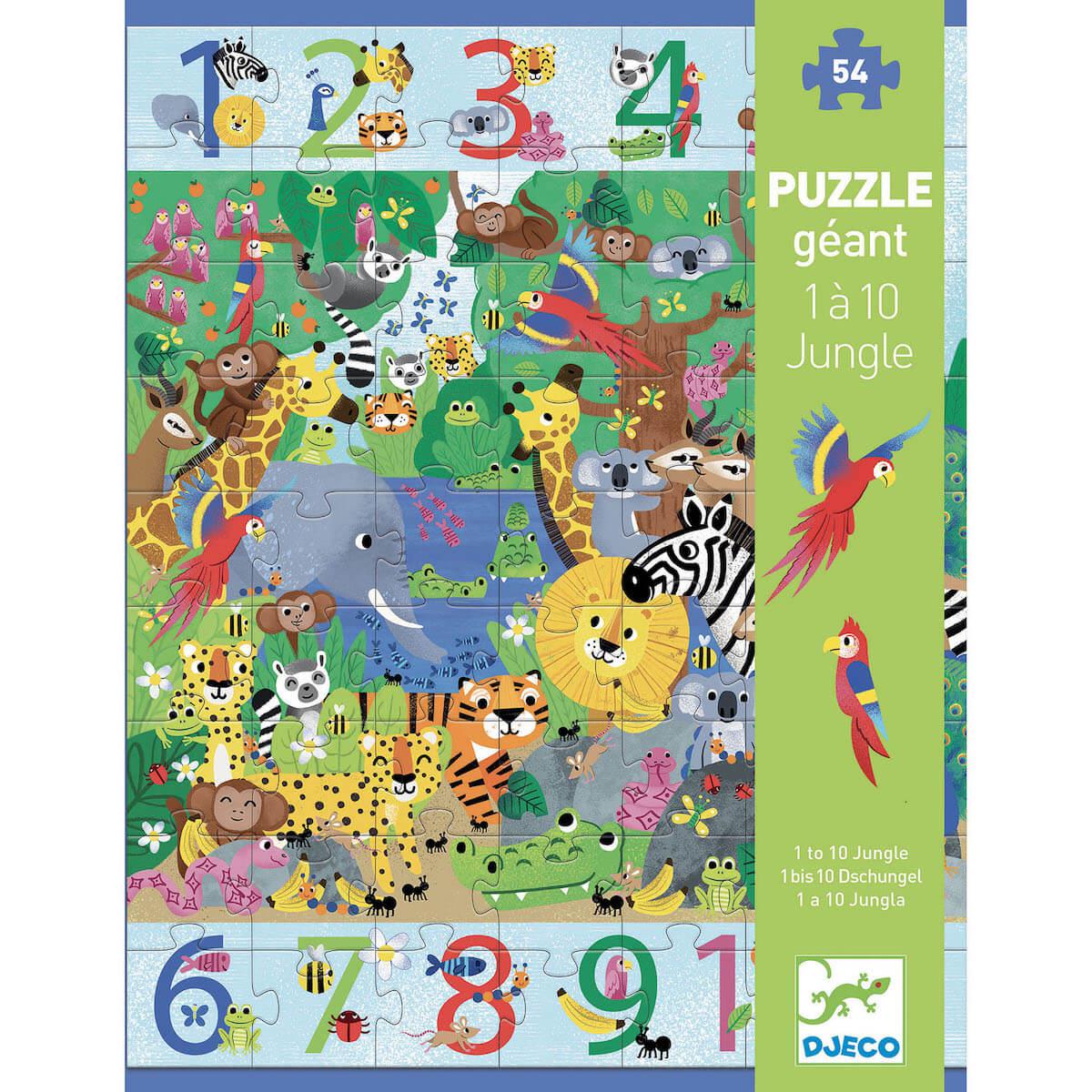 Puzzle gigante 1 al 10 JUNGLA Djeco