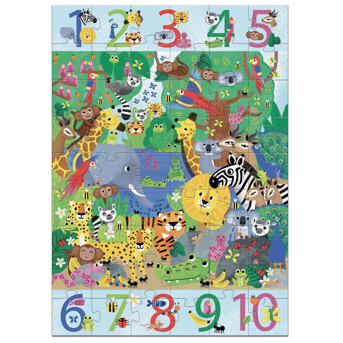 Puzzle gigante 1 al 10 JUNGLA Djeco