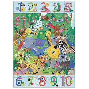 Puzzle gigante 1 al 10 JUNGLA Djeco