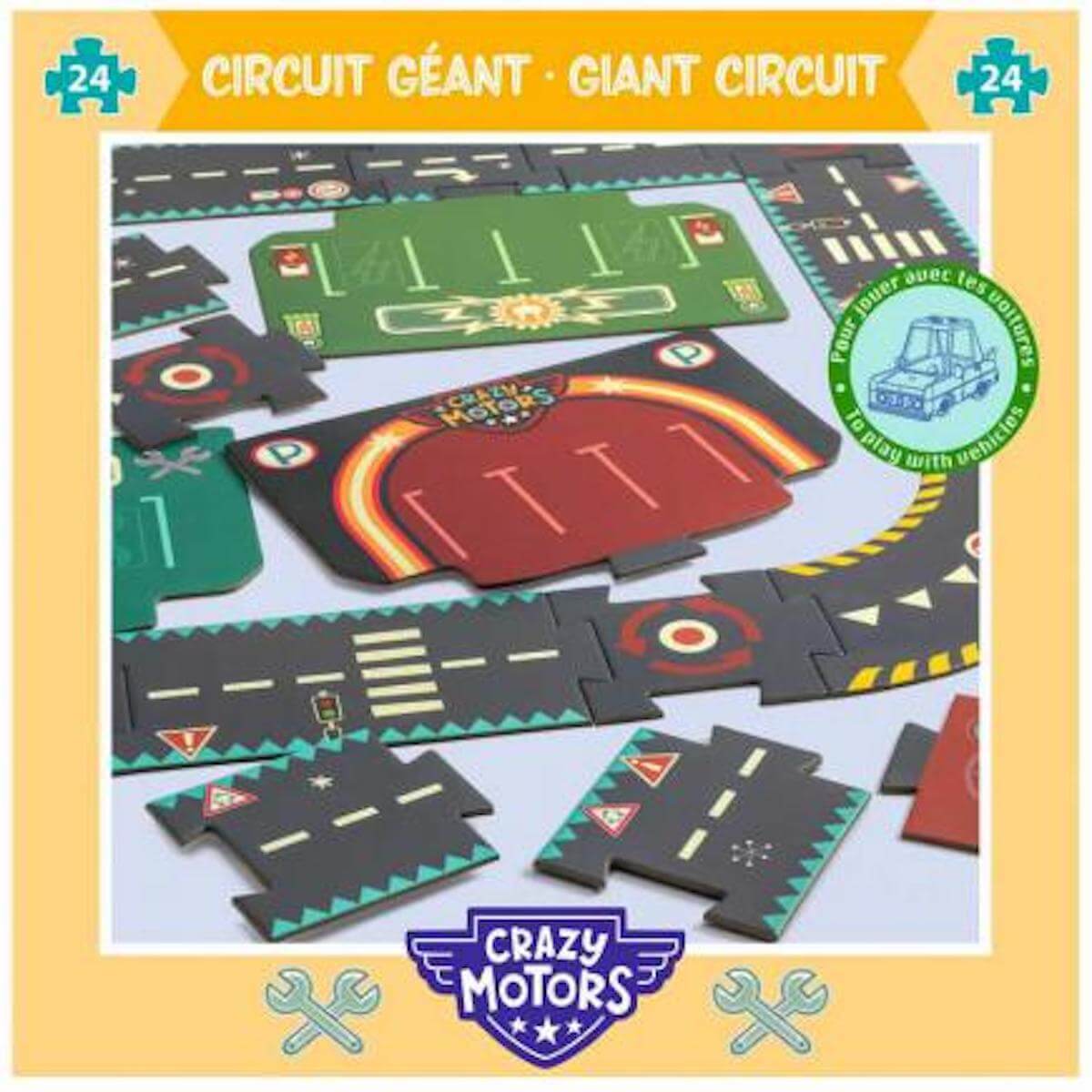 Puzzle gigante Circuit City CRAZY MOTORS Djeco