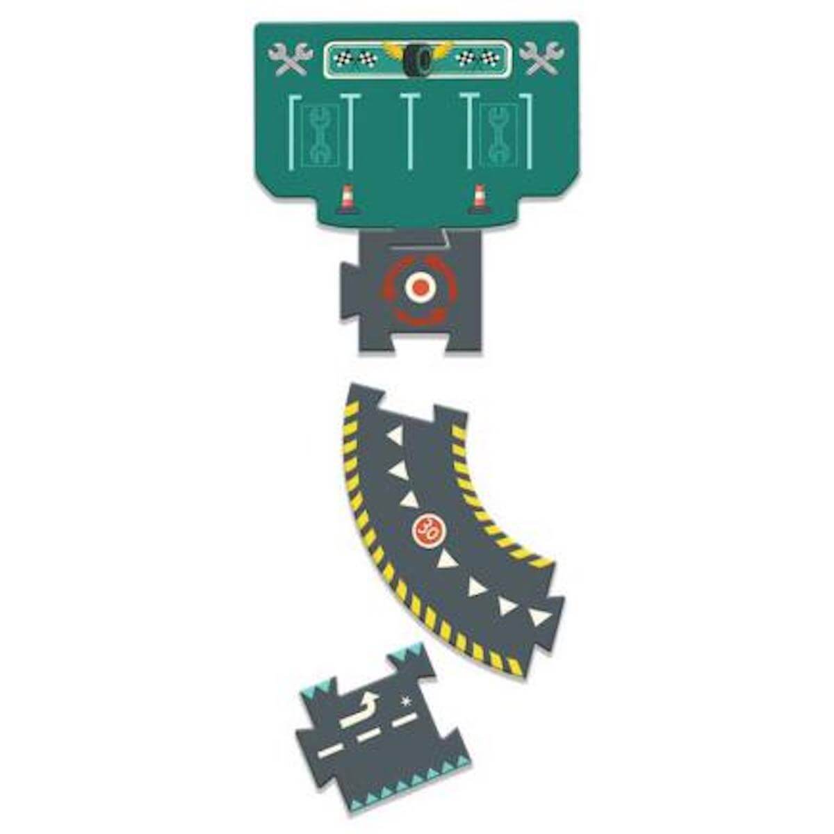 Puzzle gigante Circuit City CRAZY MOTORS Djeco