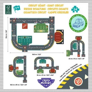 Puzzle gigante Circuit City CRAZY MOTORS Djeco