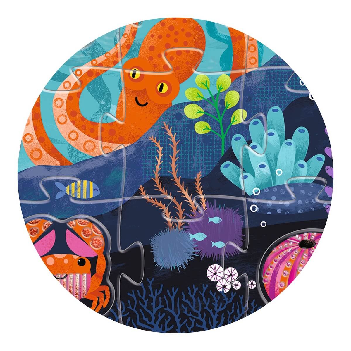 Puzzle gigante táctil BAJO EL MAR Djeco