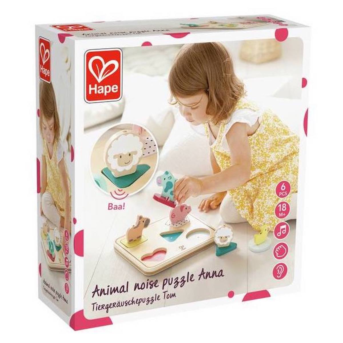 Puzzle relieve SONIDO ANIMALES ANNA Hape