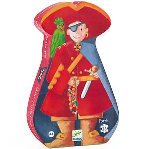 Puzzle silhouette-36pcs LE PIRATE ET SON TRÉSOR Djeco