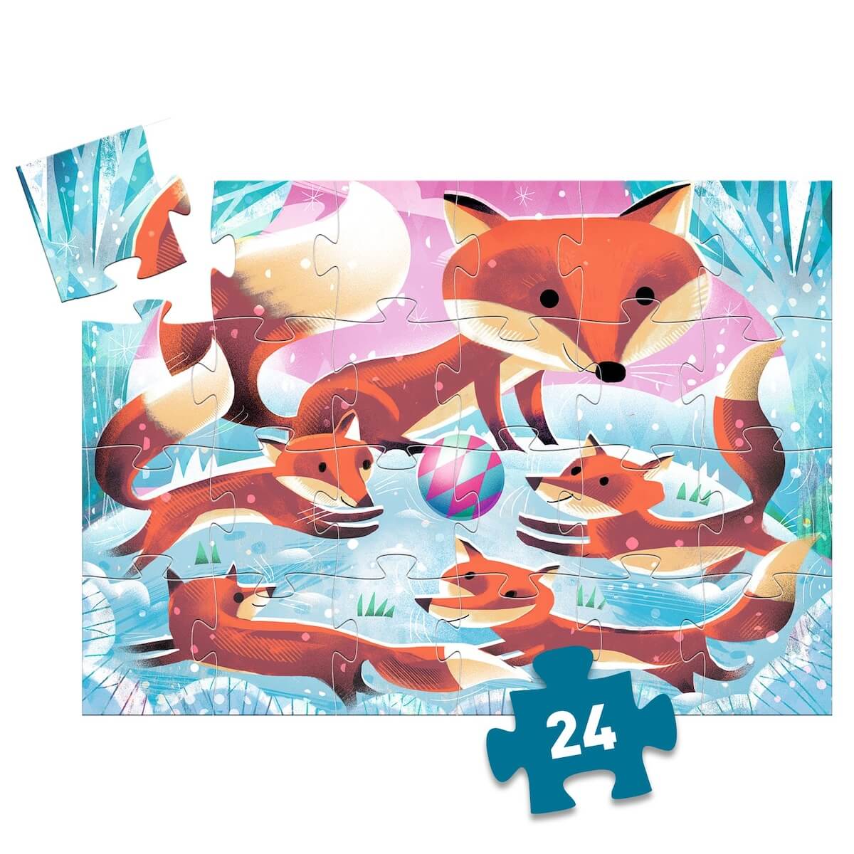 Puzzle silueta 24pzas GINGER LITTLE FOX Djeco