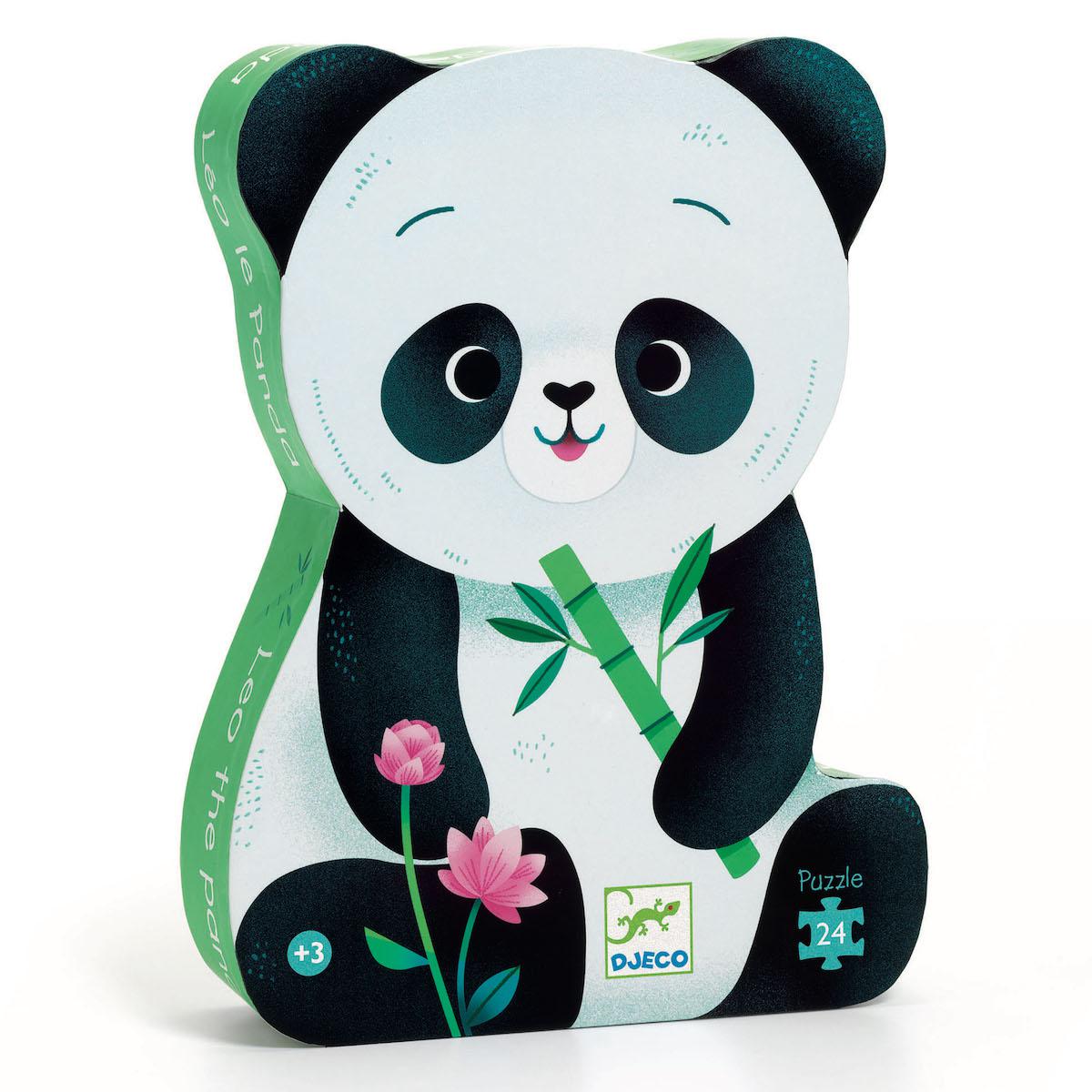 Puzzle silueta 24pzas LEO EL PANDA Djeco