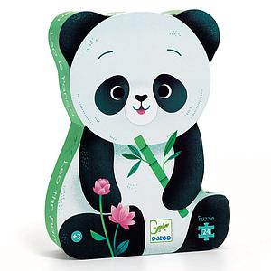 Puzzle silueta 24pzas LEO EL PANDA Djeco
