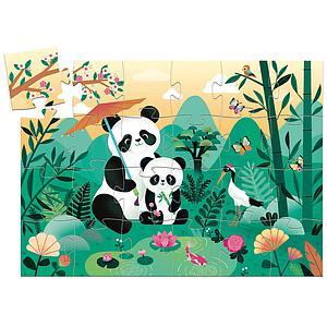 Puzzle silueta 24pzas LEO EL PANDA Djeco
