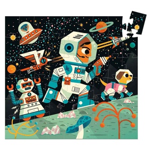 Puzzle silueta 54pcs ESTACIÓN ESPACIAL Djeco