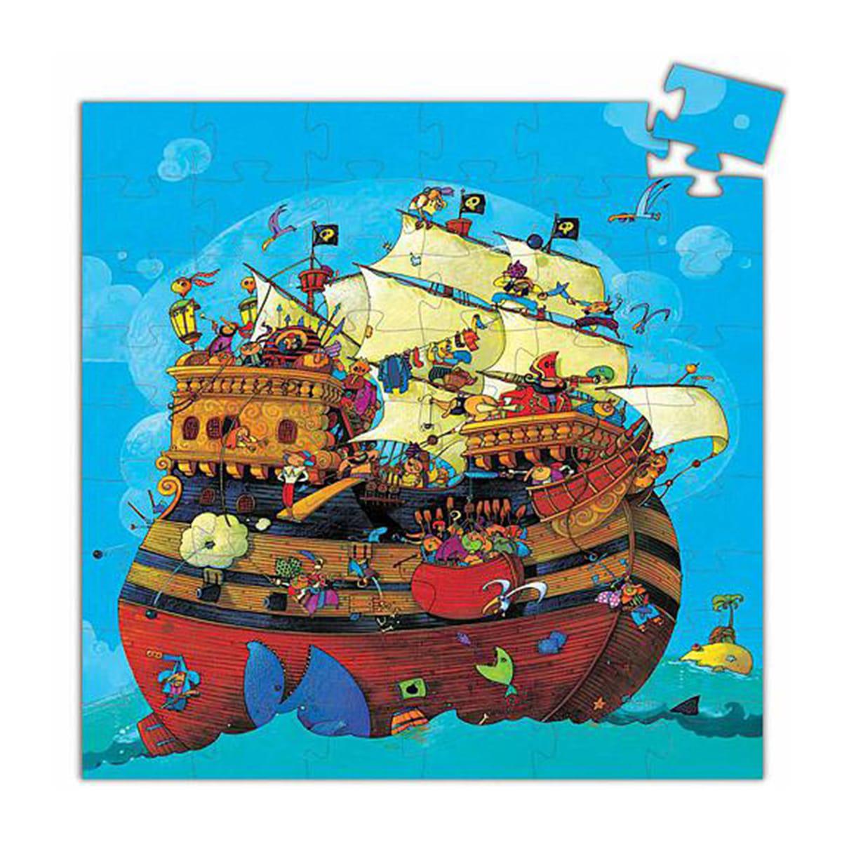 Puzzle silueta +5Y 54pcs  EL BARCO PIRATA Djeco
