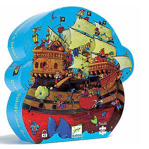 Puzzle silueta +5Y 54pcs  EL BARCO PIRATA Djeco