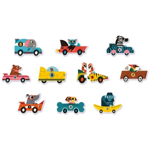 Puzzles duo COCHE DE CARRERAS Djeco