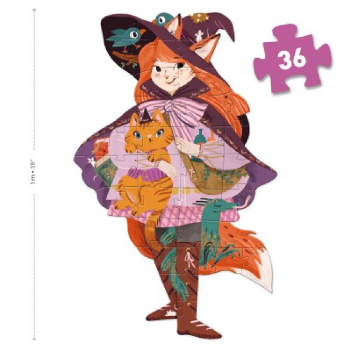 Puzzles Geants Lily la sorcière - 36 pcs + 1 miniature Djeco