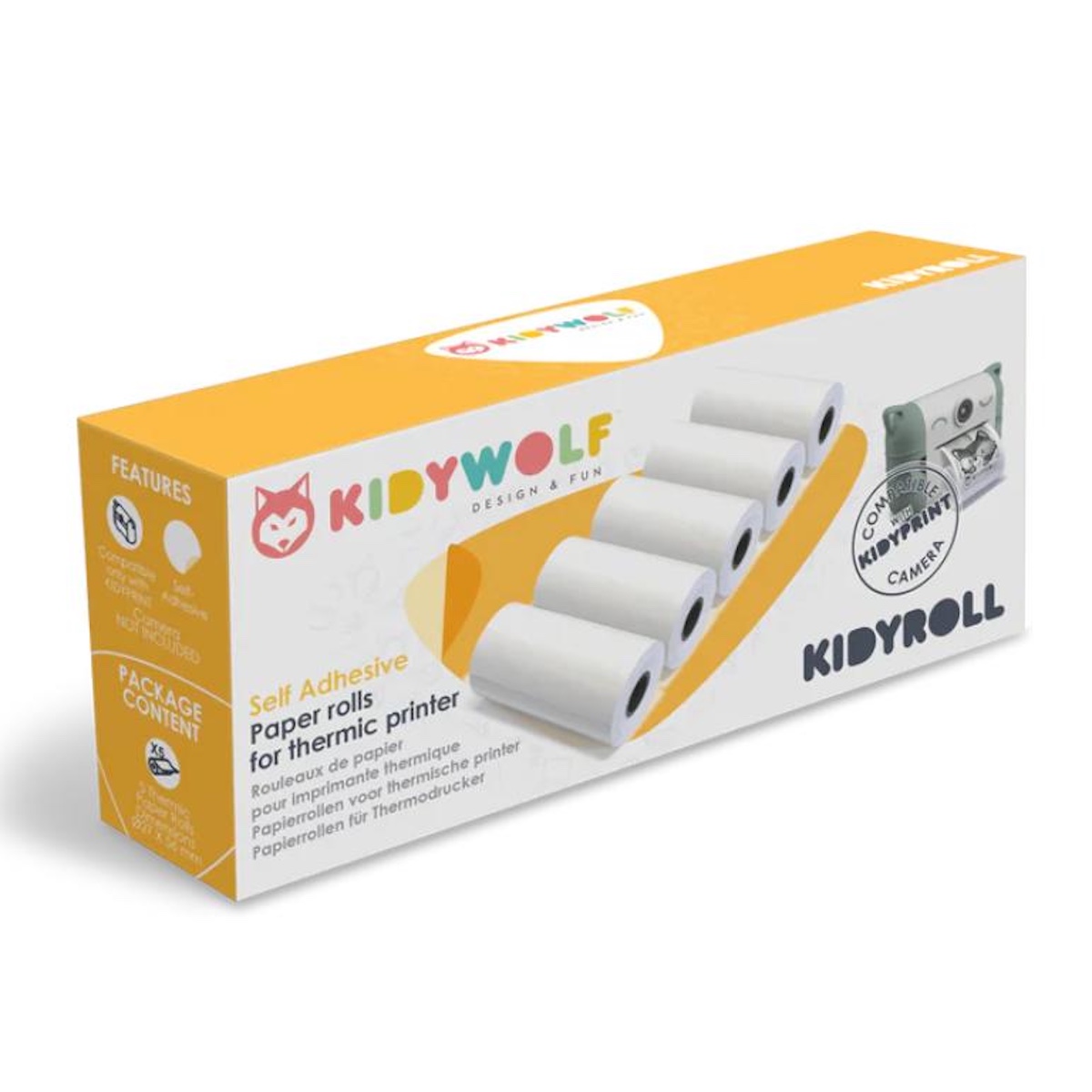 Rouleaux de recharge autocollants KIDYROLL Kidywolf