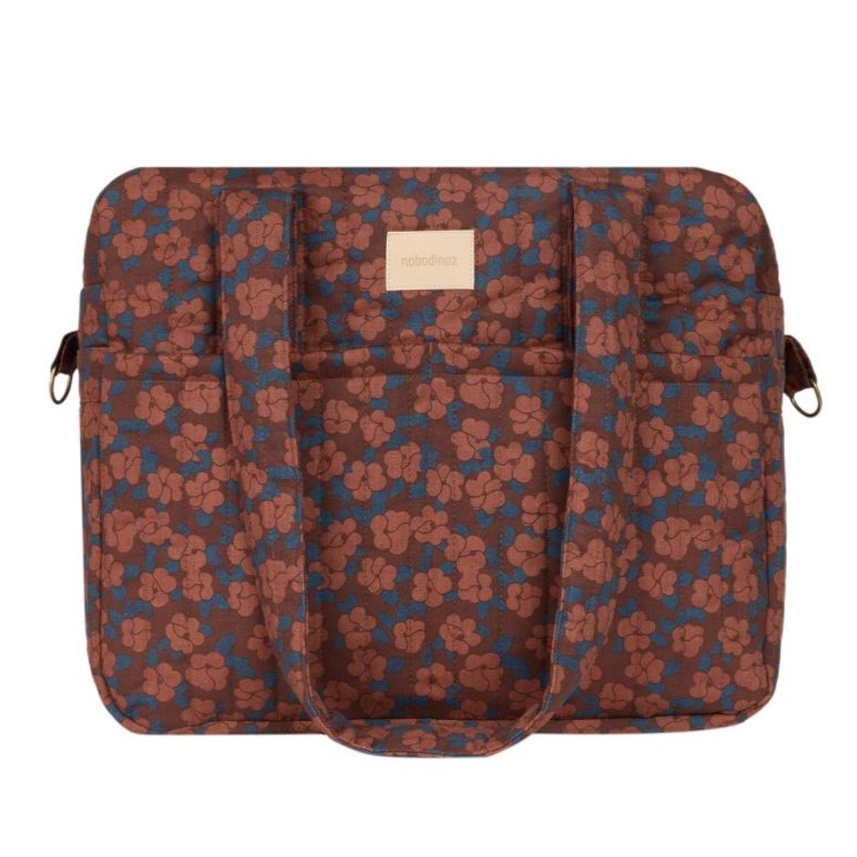 Sac à langer imperméable HYDE PARKNobodinoz maroon poppies